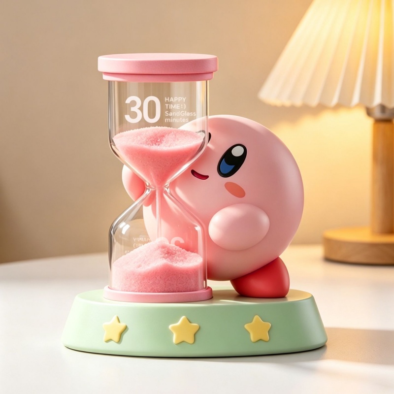 Model Kit Kirby - Minuteur Sablier Kirby 30 Minutes, Figurine