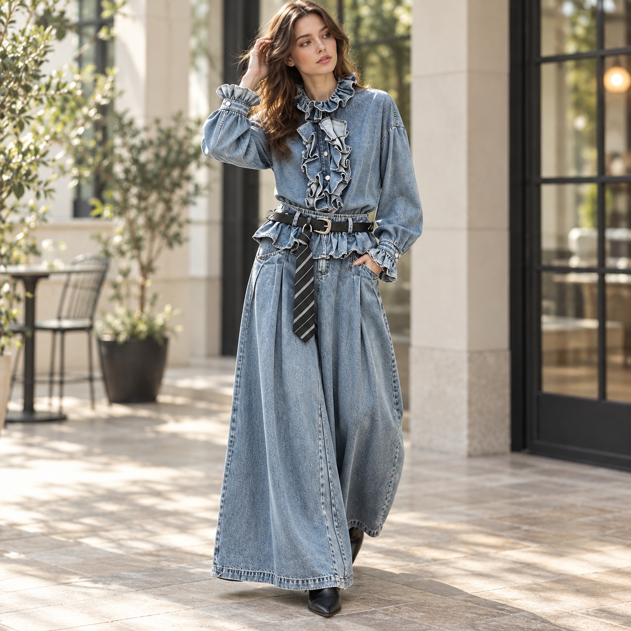 Ensemble décontracté à volants - Wash Effect Set avis et prix