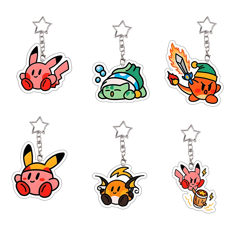 Lot de 6 porte-clés en acryliq - Model Kit Kirby avis et prix